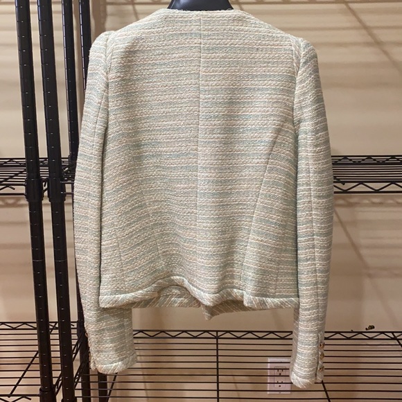 New Zara Fantasy Studded coco mint green jacket blazer spring - Picture 6 of 13